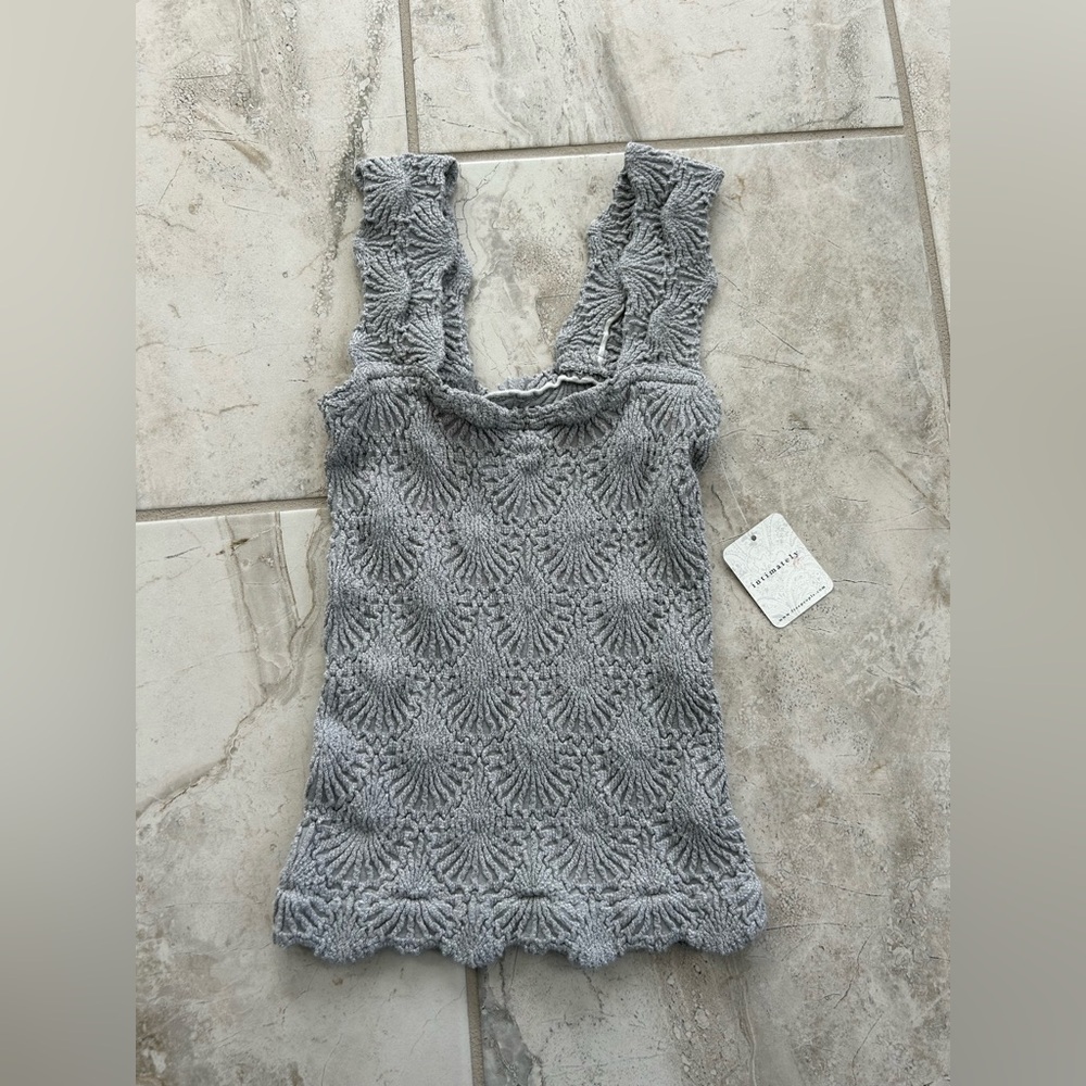 NWT Free People Love Letter Cami
Silver Lining Grey
Size XS/S